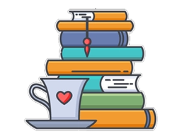 coffee cup and books