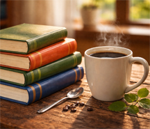 books and coffee mug (Chatgpt image)