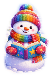 grptgenerated snowman holding book